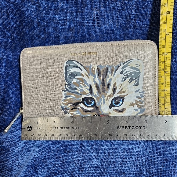 NEW Paul & Joe Sister Kitty Cat Pink Metallic Wallet - Picture 7 of 7